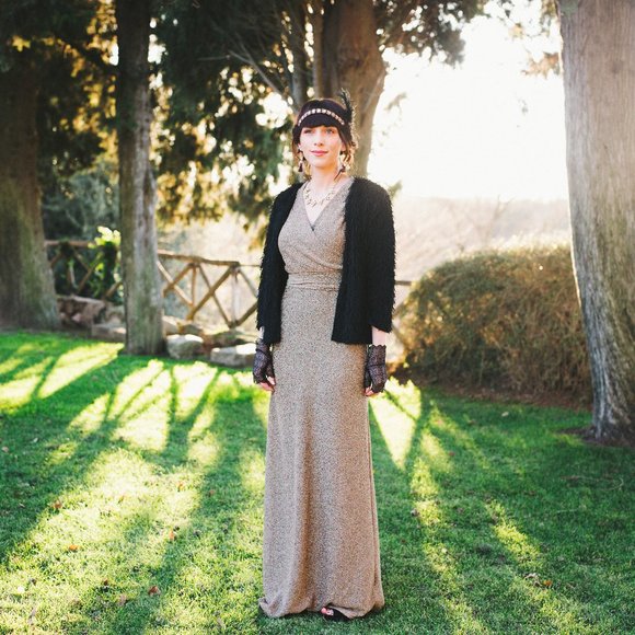 Gold Elegant Dress - Picture 3 of 4